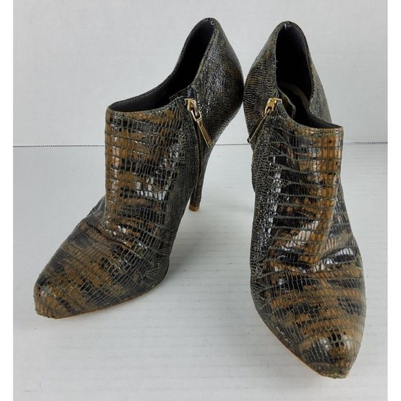 Christian Dior Women's Snake Side Zip Heels Shoes Size 37.5 - Picture 1 of 13